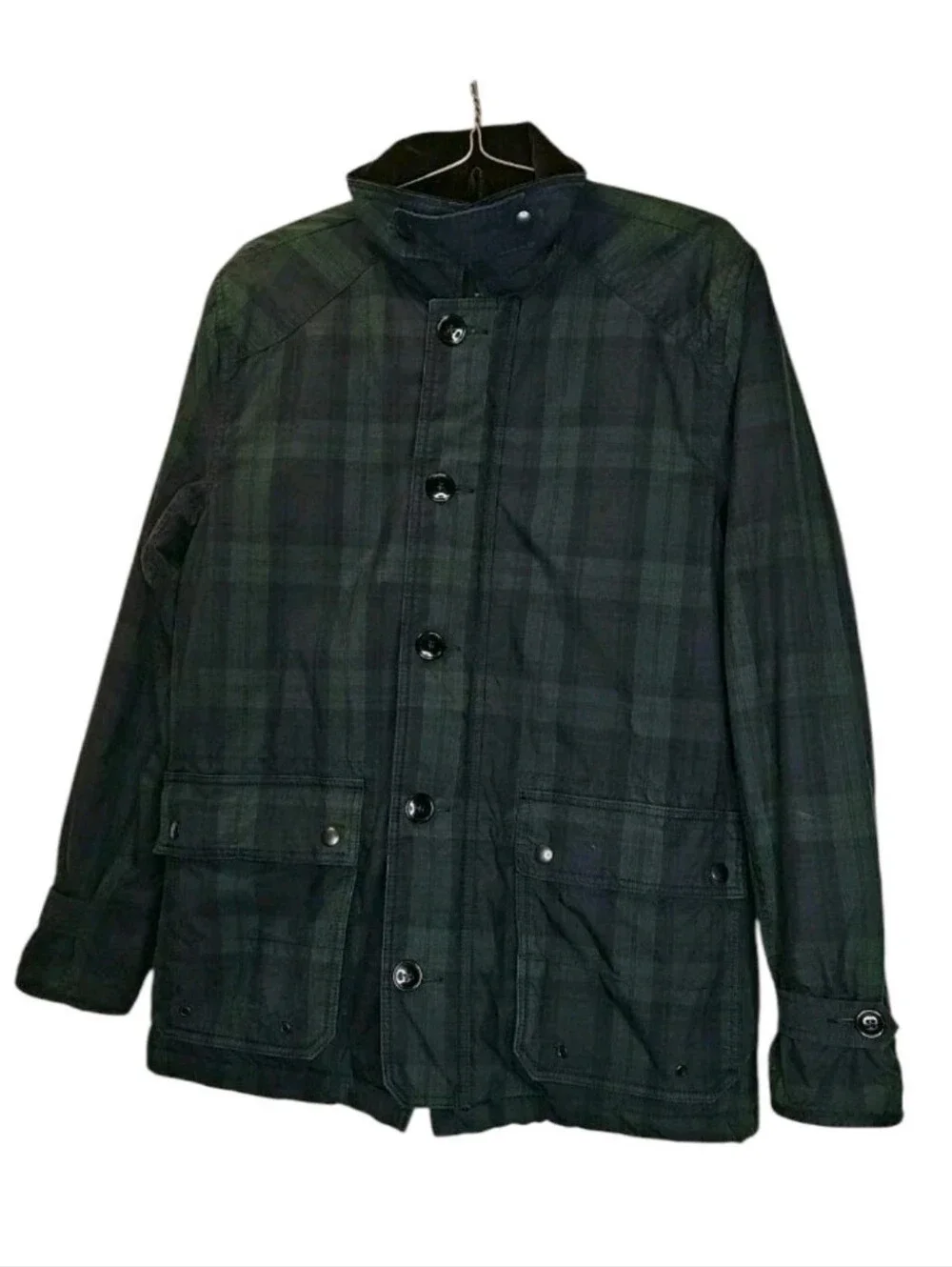 J Crew Men M Highland Skye Jacket Primaloft Hunting Plaid Black Corduroy Collar